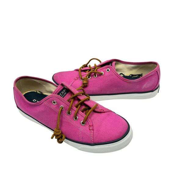 Sperry Women's Crest Vibe Red Violet Purple Canvas Slip On Casual Sneakers - Picture 1 of 10